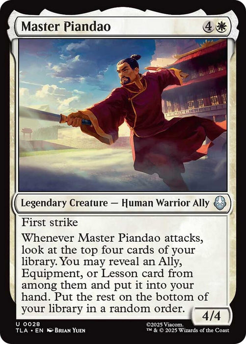 Image for Master Piandao (28) (Foil) [Avatar: The Last Airbender] - Magic: The Gathering