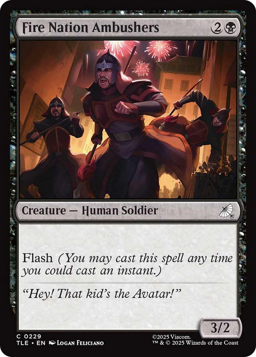 Image for Fire Nation Ambushers (229) (Foil) [Avatar: The Last Airbender: Eternal-Legal] - Magic: The Gathering