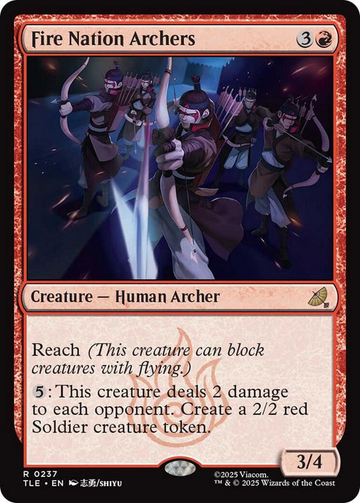 Image for Fire Nation Archers (237) (Foil) [Avatar: The Last Airbender: Eternal-Legal] - Magic: The Gathering