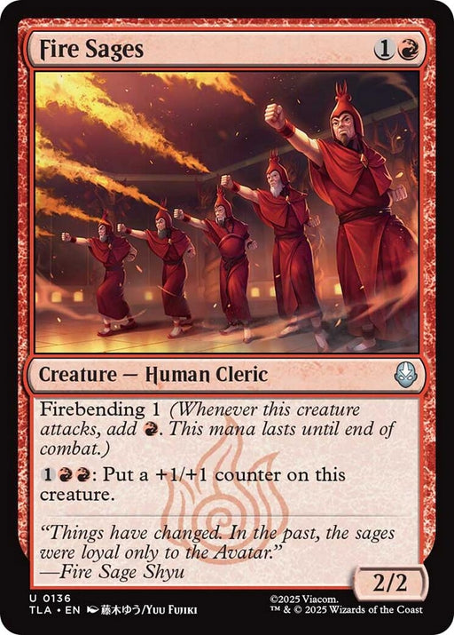 Image for Fire Sages (136) (Foil) [Avatar: The Last Airbender] - Magic: The Gathering