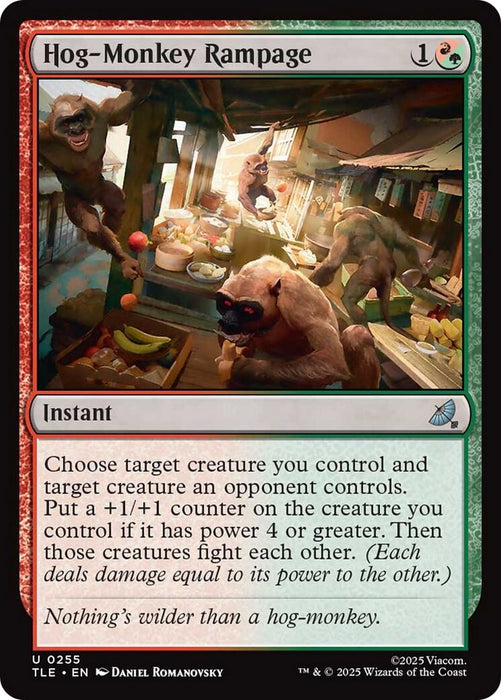 Image for Hog-Monkey Rampage (255) (Foil) [Avatar: The Last Airbender: Eternal-Legal] - Magic: The Gathering
