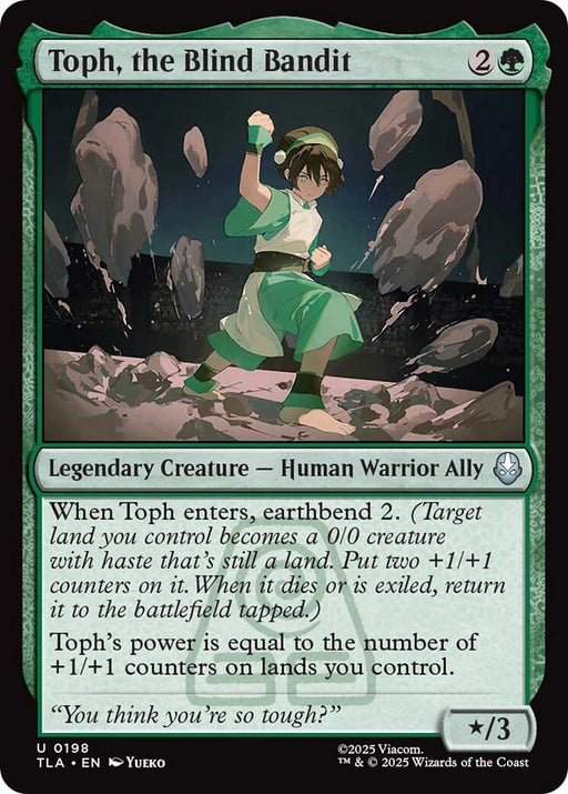 Image for Toph, the Blind Bandit (198) (Foil) [Avatar: The Last Airbender] - Magic: The Gathering