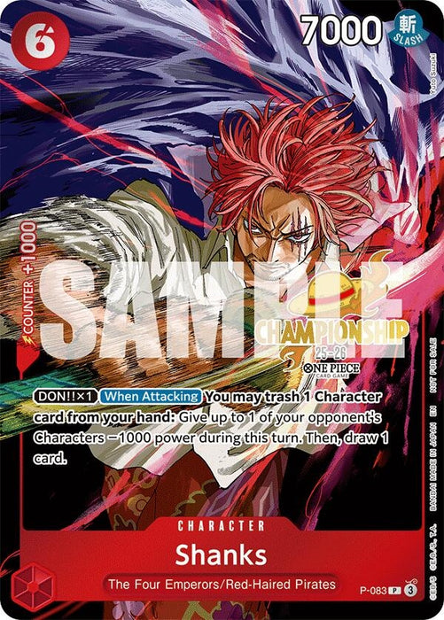 Shanks (CS 25-26 Event Pack) (P-083) (Foil) [One Piece Promotion Cards]