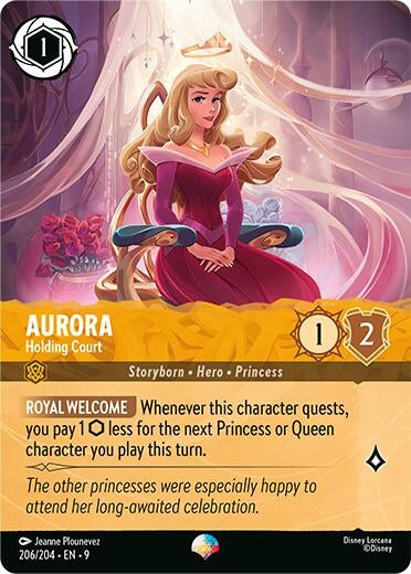 Image for Aurora - Holding Court (Epic) (206/204) (Holofoil) [Fabled] - Disney Lorcana