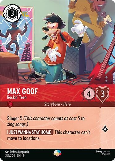 Image for Max Goof - Rockin' Teen (Epic) (214/204) (Holofoil) [Fabled] - Disney Lorcana