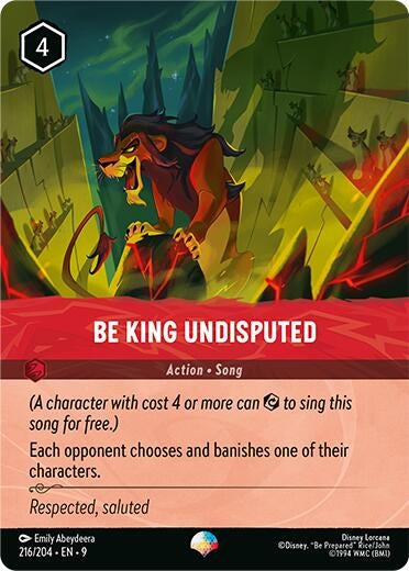 Image for Be King Undisputed (Epic) (216/204) (Holofoil) [Fabled] - Disney Lorcana