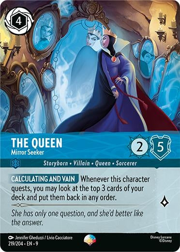 Image for The Queen - Mirror Seeker (Epic) (219/204) (Holofoil) [Fabled] - Disney Lorcana