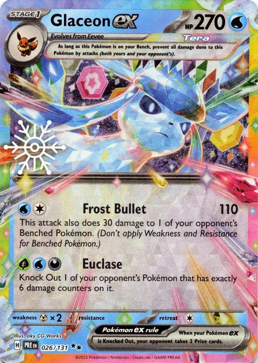 Image for Glaceon ex - 026/131 (Holiday Calendar) (026/131) (Holofoil) [SV: Prismatic Evolutions] - Pokemon