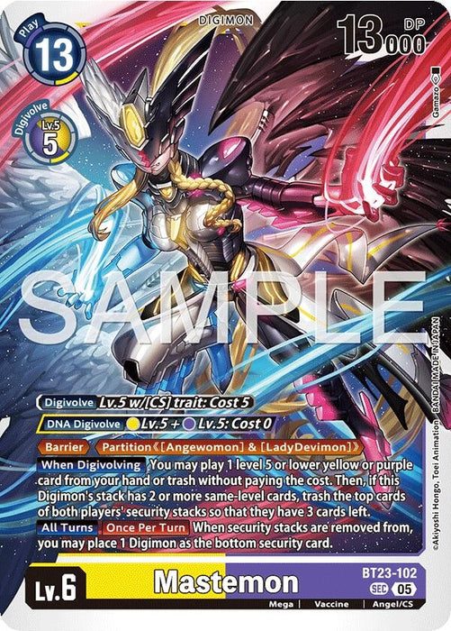 Mastemon (BT23-102 SEC) (Foil) [Hackers' Slumber]