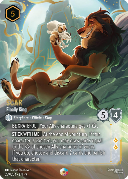Image for Scar - Finally King (Enchanted) (239/204) (Holofoil) [Fabled] - Disney Lorcana