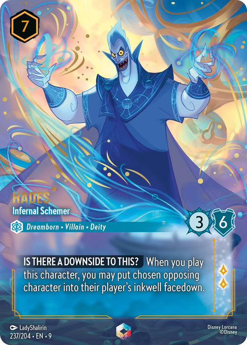 Image for Hades - Infernal Schemer (Enchanted) (237/204) (Holofoil) [Fabled] - Disney Lorcana