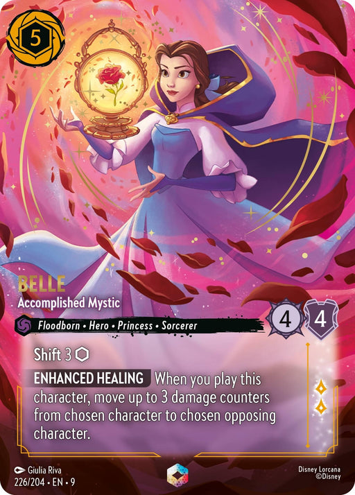 Image for Belle - Accomplished Mystic (Enchanted) (226/204) (Holofoil) [Fabled] - Disney Lorcana