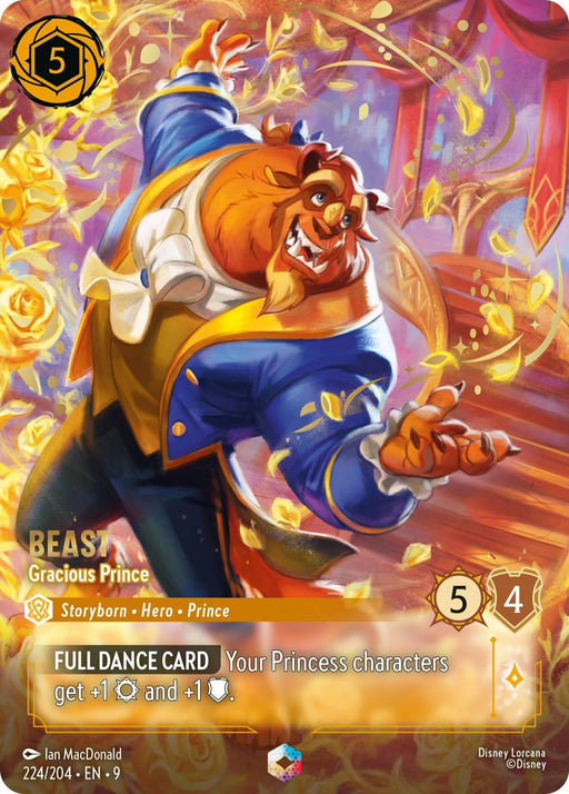 Image for Beast - Gracious Prince (Enchanted) (224/204) (Holofoil) [Fabled] - Disney Lorcana