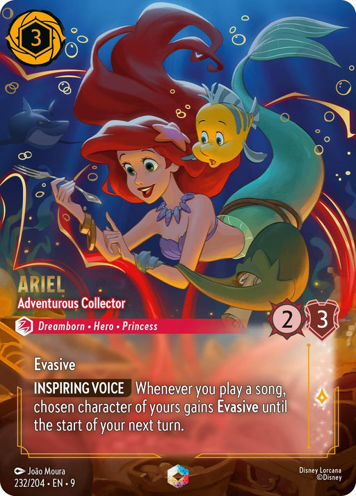 Image for Ariel - Adventurous Collector (Enchanted) (232/204) (Holofoil) [Fabled] - Disney Lorcana