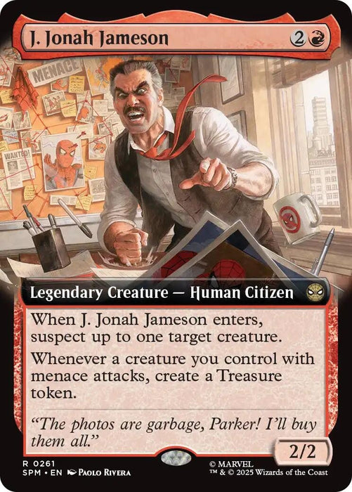 Image for J. Jonah Jameson (Extended Art) (261) (Foil) [Marvel's Spider-Man] - Magic: The Gathering