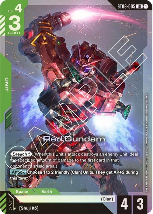 Image for Red Gundam (ST06-005) (Holofoil) [Starter Deck 06: Clan Unity] - Gundam Card Game