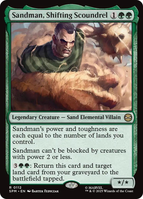 Image for Sandman, Shifting Scoundrel (112) [Marvel's Spider-Man] - Magic: The Gathering