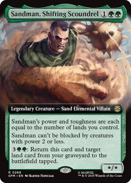 Image for Sandman, Shifting Scoundrel (Extended Art) (266) [Marvel's Spider-Man] - Magic: The Gathering