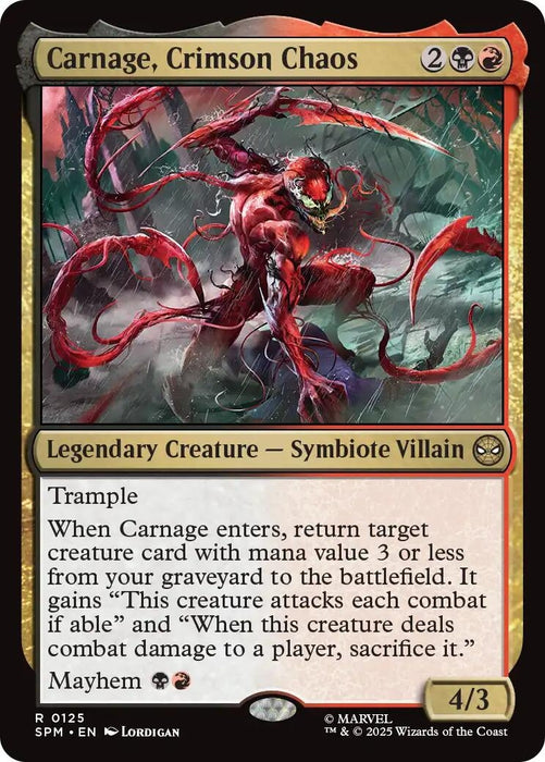 Image for Carnage, Crimson Chaos (125) (Foil) [Marvel's Spider-Man] - Magic: The Gathering