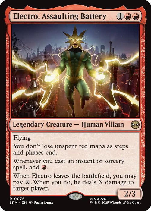 Image for Electro, Assaulting Battery (76) (Foil) [Marvel's Spider-Man] - Magic: The Gathering