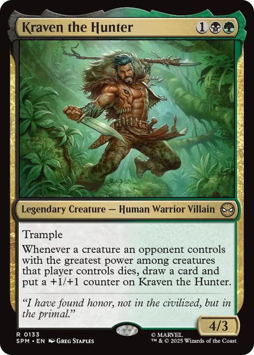 Image for Kraven the Hunter (133) (Foil) [Marvel's Spider-Man] - Magic: The Gathering
