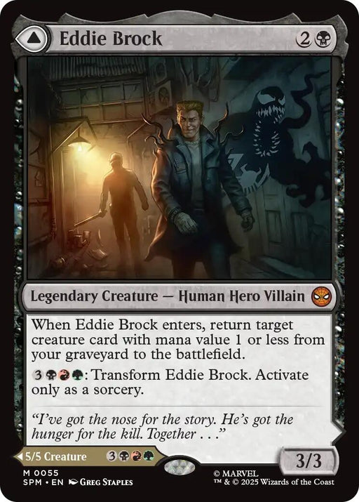 Image for Eddie Brock (55) (Foil) [Marvel's Spider-Man] - Magic: The Gathering