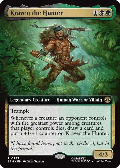 Image for Kraven the Hunter (Extended Art) (273) (Foil) [Marvel's Spider-Man] - Magic: The Gathering