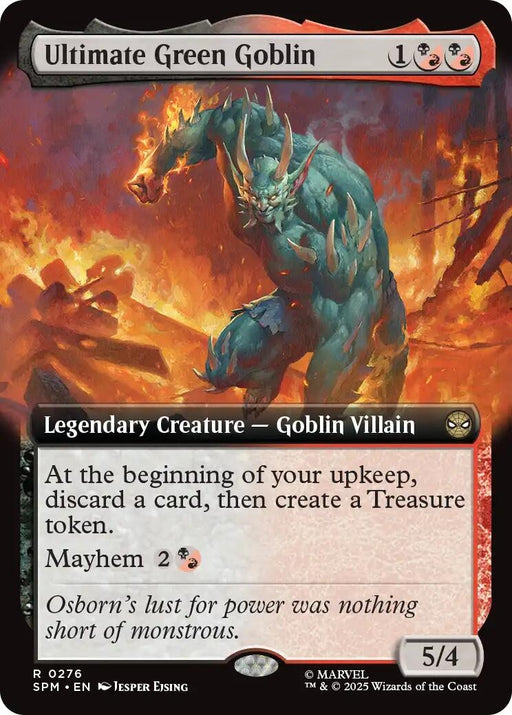 Image for Ultimate Green Goblin (Extended Art) (276) [Marvel's Spider-Man] - Magic: The Gathering