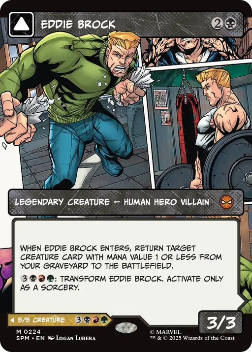 Image for Eddie Brock (0224) (Borderless) (224) (Foil) [Marvel's Spider-Man] - Magic: The Gathering