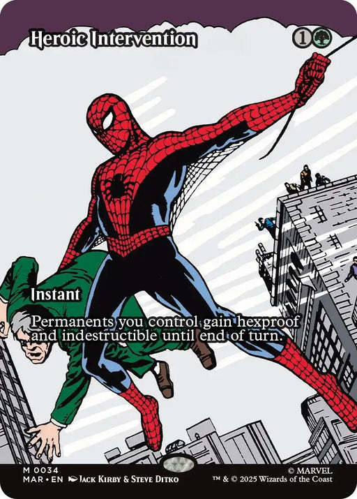 Image for Heroic Intervention (Borderless) (34) (Foil) [Marvel Universe Eternal-Legal] - Magic: The Gathering