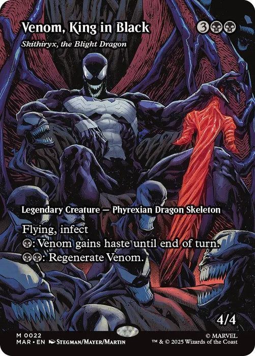 Image for Venom, King in Black - Skithiryx, the Blight Dragon (Borderless) (22) (Foil) [Marvel Universe Eternal-Legal] - Magic: The Gathering