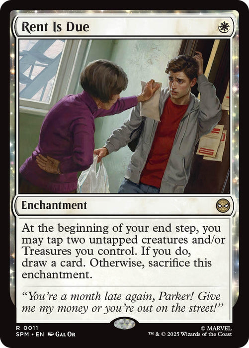 Image for Rent Is Due (11) (Foil) [Marvel's Spider-Man] - Magic: The Gathering