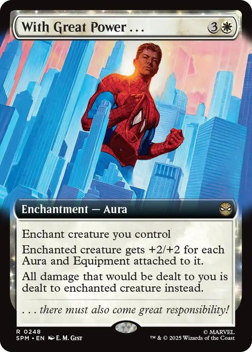 Image for With Great Power... (Extended Art) (248) (Foil) [Marvel's Spider-Man] - Magic: The Gathering