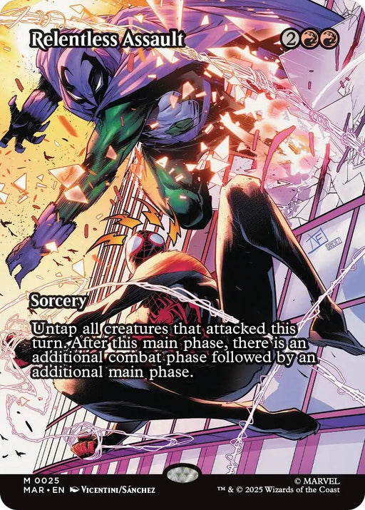 Image for Relentless Assault (Borderless) (25) [Marvel Universe Eternal-Legal] - Magic: The Gathering