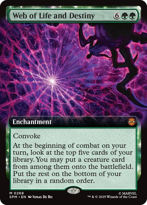 Image for Web of Life and Destiny (Extended Art) (268) (Foil) [Marvel's Spider-Man] - Magic: The Gathering