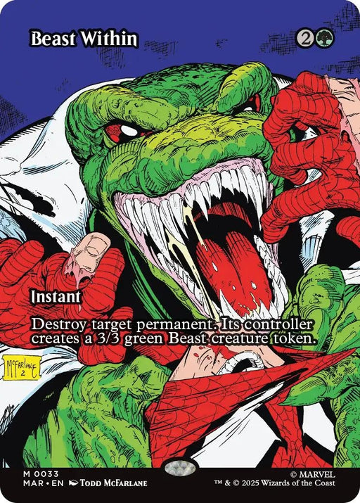 Image for Beast Within (Borderless) (33) (Foil) [Marvel Universe Eternal-Legal] - Magic: The Gathering