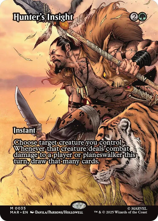 Image for Hunter's Insight (Borderless) (35) (Foil) [Marvel Universe Eternal-Legal] - Magic: The Gathering