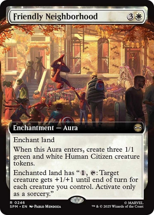 Image for Friendly Neighborhood (Extended Art) (246) (Foil) [Marvel's Spider-Man] - Magic: The Gathering