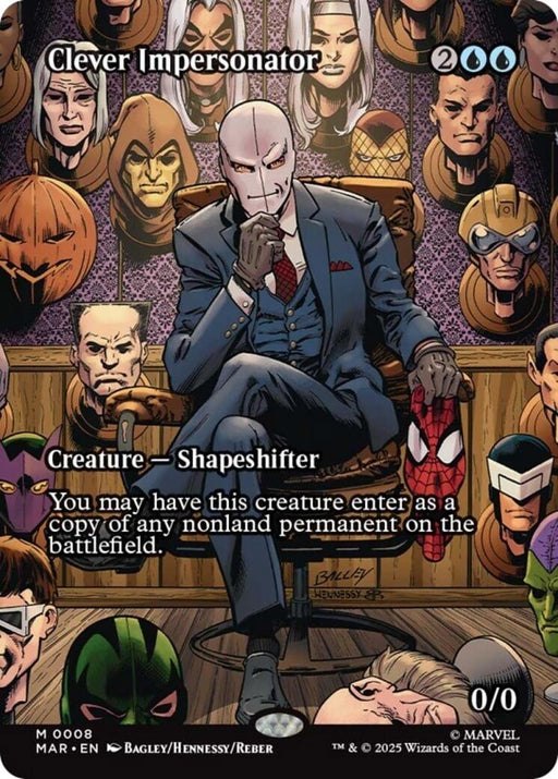 Image for Clever Impersonator (Borderless) (8) [Marvel Universe Eternal-Legal] - Magic: The Gathering