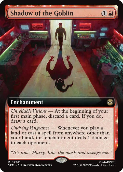 Image for Shadow of the Goblin (Extended Art) (262) (Foil) [Marvel's Spider-Man] - Magic: The Gathering