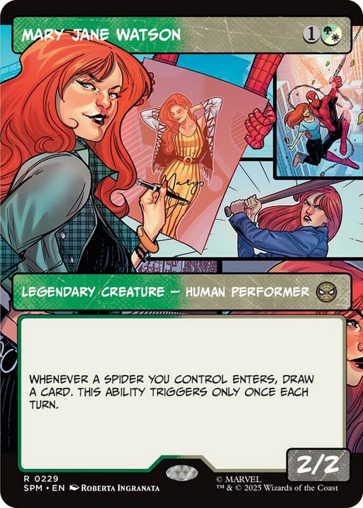 Image for Mary Jane Watson (Borderless) (229) (Foil) [Marvel's Spider-Man] - Magic: The Gathering