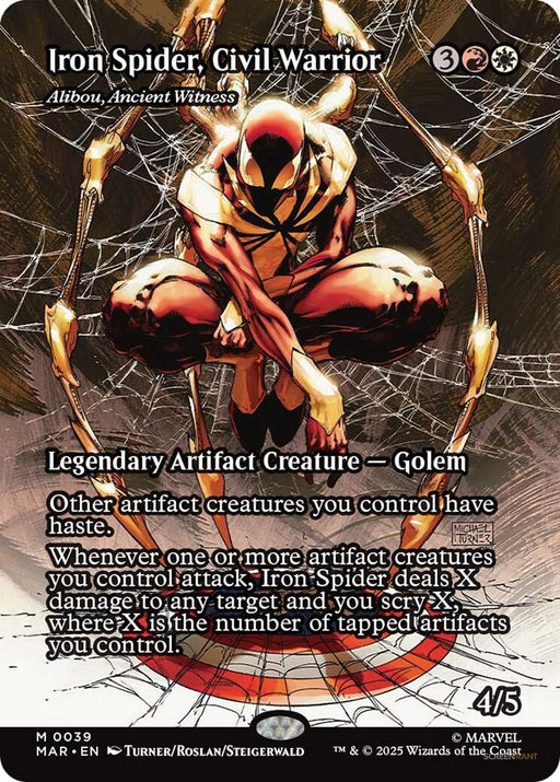 Image for Iron Spider, Civil Warrior - Alibou, Ancient Witness (Borderless) (39) (Foil) [Marvel Universe Eternal-Legal] - Magic: The Gathering