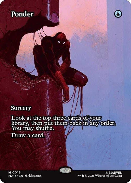 Image for Ponder (Borderless) (13) (Foil) [Marvel Universe Eternal-Legal] - Magic: The Gathering
