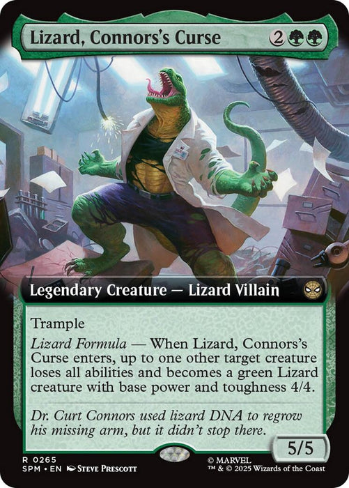 Image for Lizard, Connors's Curse (Extended Art) (265) (Foil) [Marvel's Spider-Man] - Magic: The Gathering