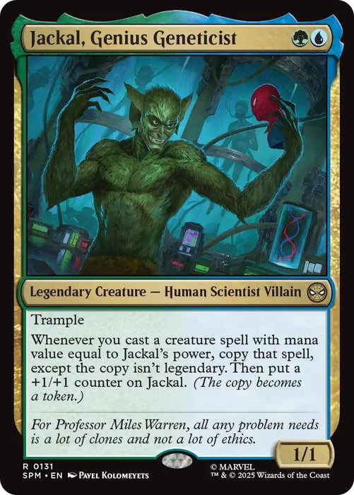 Image for Jackal, Genius Geneticist (131) (Foil) [Marvel's Spider-Man] - Magic: The Gathering