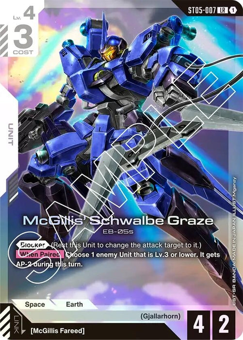 Image for McGillis' Schwalbe Graze (ST05-007) (Holofoil) [Starter Deck 05: Iron Bloom] - Gundam Card Game