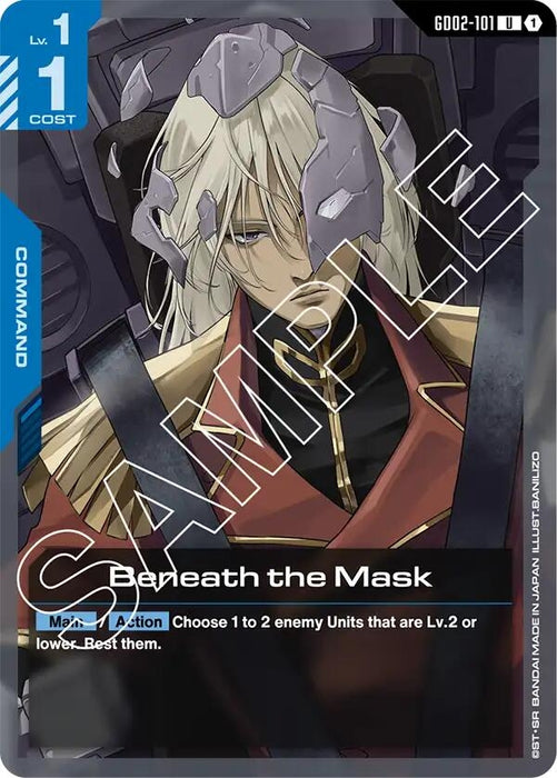 Image for Beneath the Mask (GD02-101) [Dual Impact] - Gundam Card Game