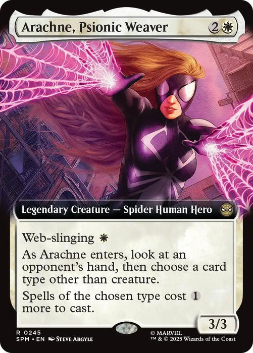 Image for Arachne, Psionic Weaver (Extended Art) (245) (Foil) [Marvel's Spider-Man] - Magic: The Gathering