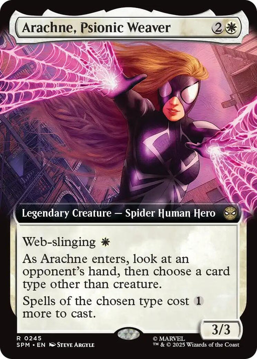 Image for Arachne, Psionic Weaver (Extended Art) (245) (Foil) [Marvel's Spider-Man] - Magic: The Gathering