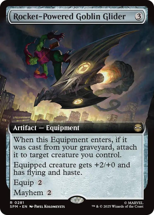 Image for Rocket-Powered Goblin Glider (Extended Art) (281) [Marvel's Spider-Man] - Magic: The Gathering
